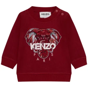 Kenzo Baby Boys Elephant Print Sweater Red 2A