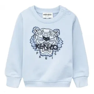 Kenzo Baby Boys Sweater Tiger Logo SKY Blue 0M