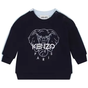Kenzo Baby Elephant Logo Sweater Navy 12M