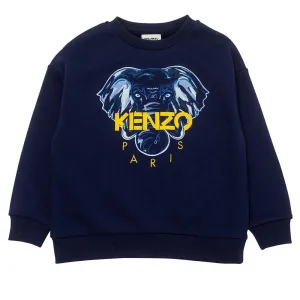 Kenzo Boys Elephant Sweatshirt Navy 2A