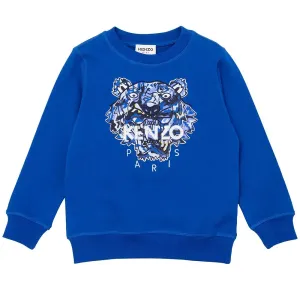 Kenzo Boys Tiger Sweater Blue 10A #7978