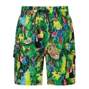 Kenzo Baby Boys Tropical Swim Shorts Green 3Y