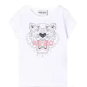 Kenzo Baby Girls Tiger Print T-shirt White 2A