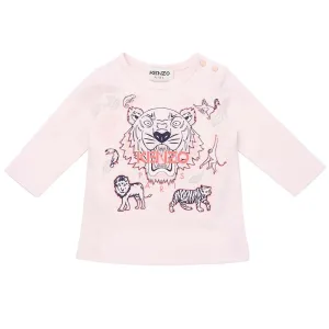 Kenzo Baby Girls Tiger T-shirt Pink 12M #1085987