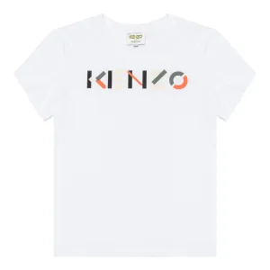 Kenzo Boys Logo T-shirt White 12Y