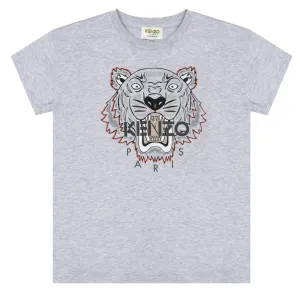 Kenzo Boys Tiger T-shirt Grey 12Y