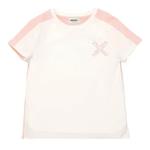 Kenzo Girls Logo Crew Neck T-shirt Pink 4Y