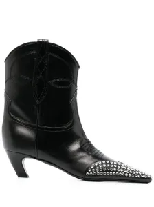 KHAITE - Dallas Leather Ankle Boots #66669