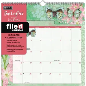 Butterflies File It 2024 Wall Calendar