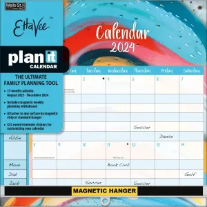 Ettavee Plan It 2024 Wall Calendar Organizer