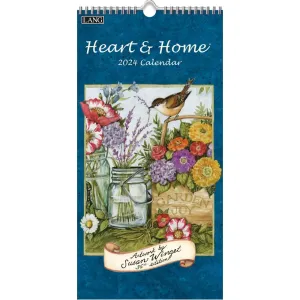 Heart and Home Slim Vertical 2024 Wall Calendar