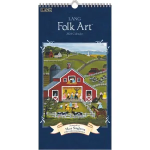 Lang Folk Art Slim Vertical 2024 Wall Calendar