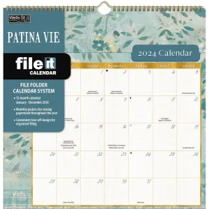 Patina Vie File It 2024 Wall Calendar