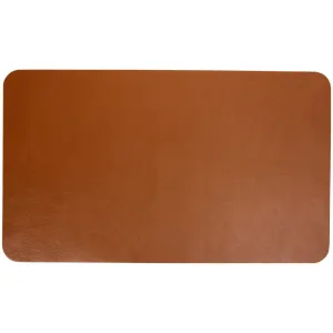Tan Leatherette Desk Pad