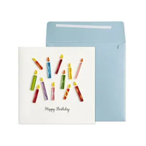 Candles Quilling Birthday Card #13851