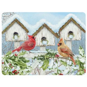 Cardinal Birdhouse Cutting Board