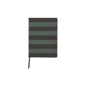 Charcoal Stripe Jumbo Leather Journal