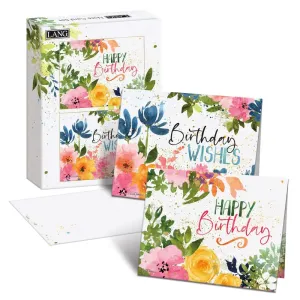 Floral Party Birthday Assorted Boxed Note Cards