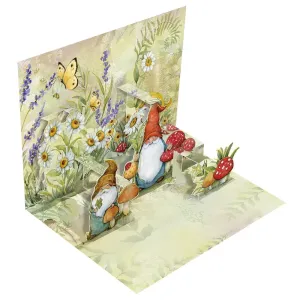 Garden Gnomes Pop-Up Note Cards