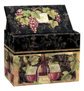 Gilded Wine Recipe Card Box by Susan Winget