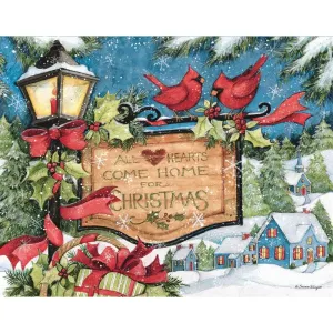 Hearts to Come Home Boxed Christmas Cards (18 pack) w/ Decorative Box by Susan Winget