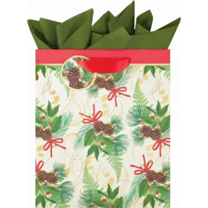 Holiday Corsage Medium Gift Bag