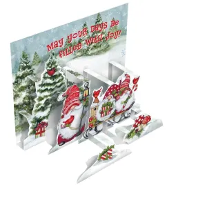 Holiday Gnomes 3D Pop-Up Christmas Cards (8 pack) by Susan Winget