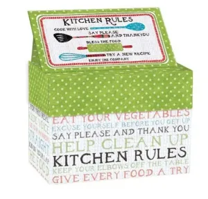 Kitchen Rules Recipe Card Box by Susan Winget