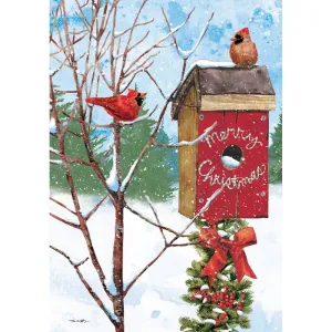 Merry Birdhouse Petite Christmas Cards by Tim Coffey