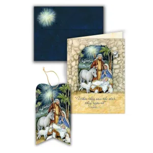 Nativity Ornament Christmas Card