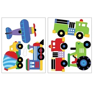OK Trains Planes And Trucks Wall Decals
