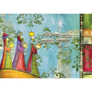 Peace On Earth Artisan Petite Christmas Cards by Lisa Kaus