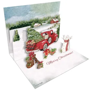 Santa's Truck 3D Pop-Up Christmas Cards (8 pack) by Susan Winget
