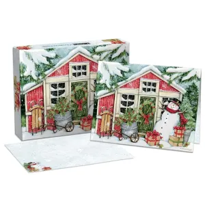 Snowmans Farmhouse Greeting Card