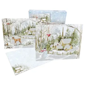 Snowy Scene Assorted Boxed Christmas Cards