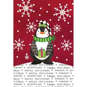 Stocking Cap Penguin Artisan Petite Christmas Cards by Wendy Bentley