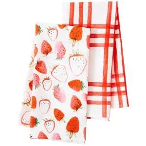 Strawberry Fields Flour Sack Towels
