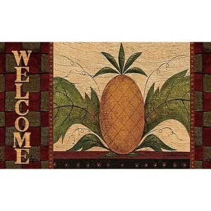Welcome Pineapple Door Mat by Warren Kimble