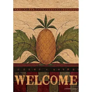 Welcome Pineapple Outdoor Flag-Large - 28 x 40 by Warren Kimble