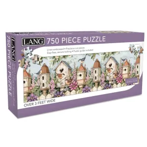 Birdhouse Garden 750 Piece Puzzle (Panoramic) by Susan Winget