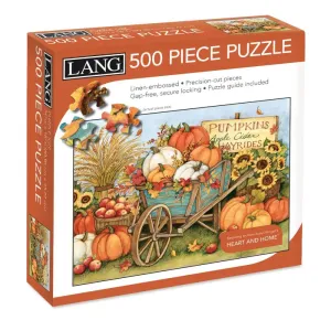 Harvest Wheelbarrow 500 Piece Puzzle by Susan Winget