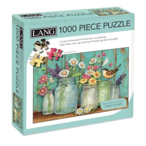 Mason Flowers 1000 Piece Puzzle by Susan Winget
