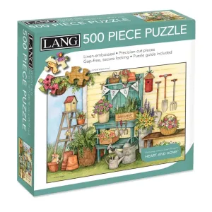 Potter's Bench 500 Piece Puzzle by Susan Winget