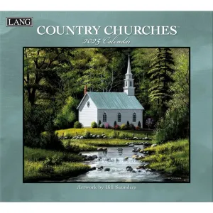 Country Churches 2025 Wall Calendar by Bill Saunders
