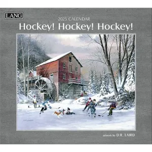 Hockey Hockey Hockey by D.R. Laird 2025 Wall Calendar