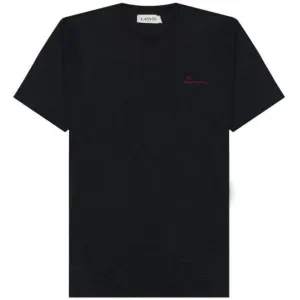 Lanvin Men's Embroidered T-shirt Black S