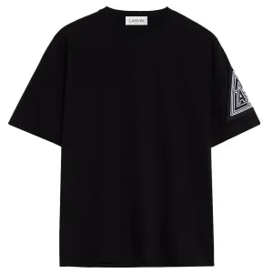 Lanvin Mens Triangle Embroidery T Shirt Black M
