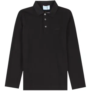 Lanvin Boys Long Sleeve Polo Shirt Black 14Y #1084166