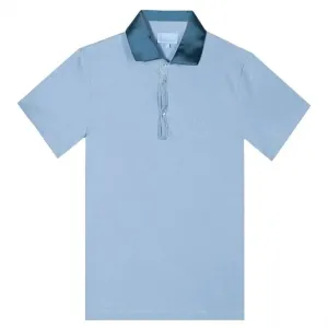 Lanvin Paris Boys Polo Shirt Blue 10Y #1084298