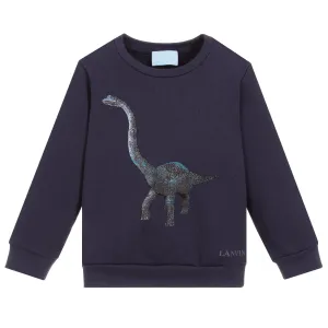 Lanvin Boys Dinosaur Sweatshirt Navy 14Y #1085025